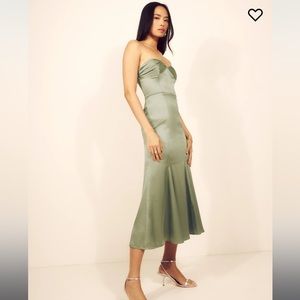 Reformation Hensley Satin Dress
